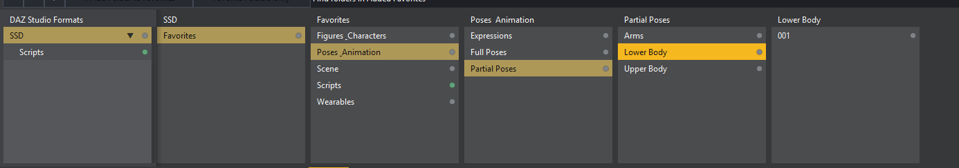 Trove Studio interface — A good gesture deserves another scene.